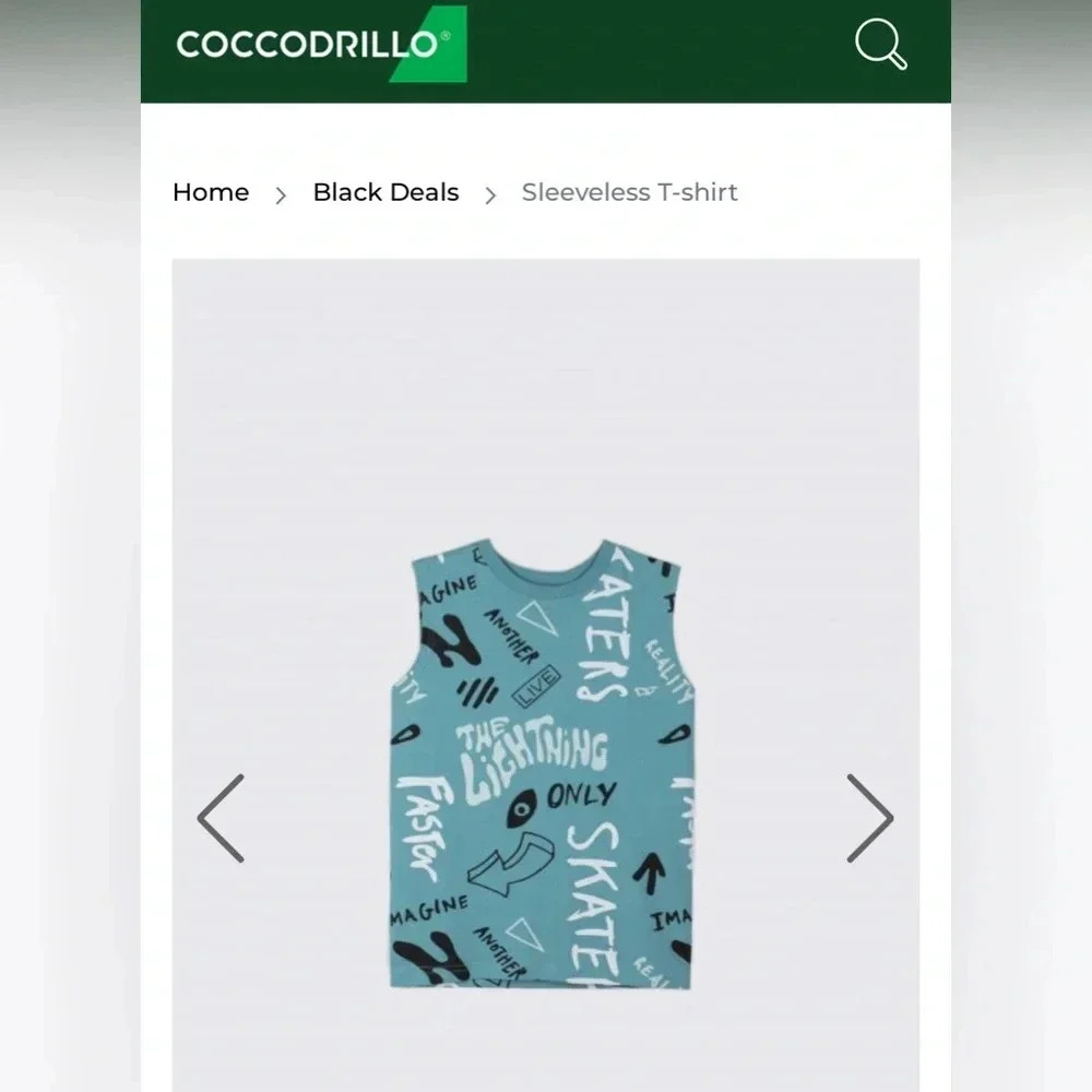 Coccodrillo‎ teal graffiti muscle tee